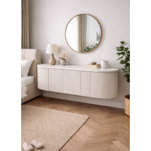 קונסולה מרחפת 120 ס"מ עם 2 מגירות טריקה שקטה