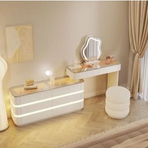 פינת איפור מודרנית בגוון לבן דגם בר