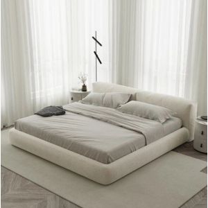 מיטה זוגית 180/200 ס"מ בגוון שמנת דגם בל