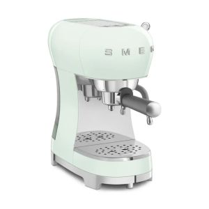 מכונת אספרסו ידנית עם מקציף חלב דגם ECF02 מבית Smeg ירוק פסטל