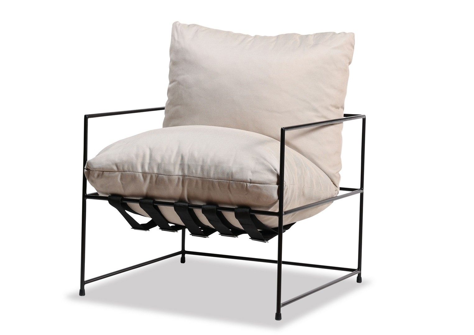 כורסת גן מעוצבת משולבת מתכת דגם OUTDOOR