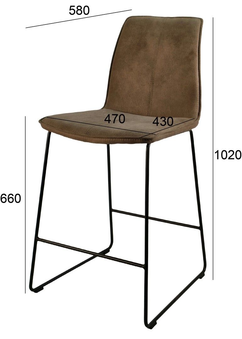 כסא בר מרופד דגם מייסון