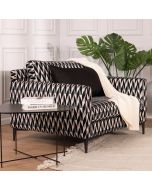 כורסא בד בגוון בז'/כחול דגם ניקה