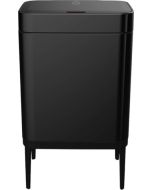 פח 40 ליטר עם חיישן עליון דגם OLA צבע שחור מלא