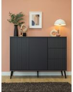 שידת קומודה דגם ברצלונה רוחב 135 ס"מ בגוון אפור כהה