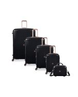 סט 5 מזוודות יוקרה קשיחות 32/28/24/20 + תיק איפור דגם Glitzy שחור