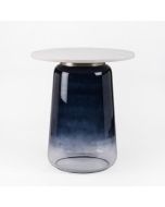 שולחן אקסנט כחול שיש/זכוכית