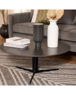 שולחן סלון עגול אפור קרמיקה קוטר 89 ס"מ דגם ג'יידן