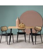 שולחן אוכל 120*70 ס"מ בגוון טבעי דגם WAWO