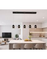 גוף תאורה שחור על פס LED דגם אגוז