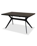 שולחן אוכל נפתח 140*80 ס"מ בגוון שחור דגם DRUSTAN