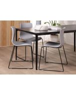 כסא פינת אוכל פלסטיק בגוון אפור דגם KIRI