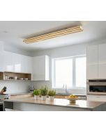 גוף תאורה LED צמוד תקרה בגוון עץ דגם אפוקסי