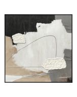 ציור 100*100 ס"מ גוון שחור-לבן עננים דגם קלאוד1