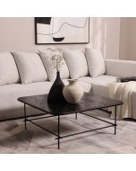 שולחן סלון 90*90 ס"מ פורניר אלון בגוון שחור דגם אנדי