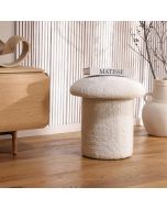 הדום בד עגול קוטר 43 ס"מ גוון בז' דגם מאשי