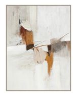 ציור 120*90 ס"מ גוון לבן חום דגם טאלין 1