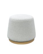 הדום עגול בד לבן 50*50 דגם ג'לי