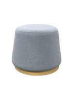 הדום עגול בד אפור 50*50 דגם ג'לי