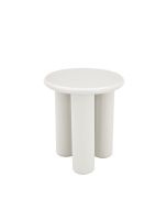 שולחן צד עגול 40 ס"מ MDF צבוע בגוון אבן דגם קוסטורה