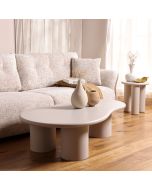 שולחן סלון 80*130 ס"מ MDF צבוע בגוון אבן דגם קוסטורה