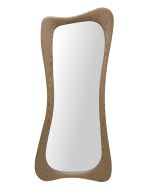 מראה עם מסגרת מרובעת פורניר אלון בגוון טבעי 180*80