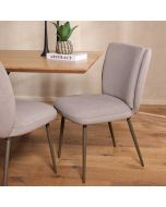 כסא אוכל בד בגוון אפור דגם הרמוניה