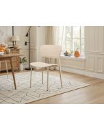 כסא אוכל דמוי עור בז' דגם סאליבן