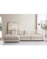 ספה פינתית 336 ס"מ שמאל בד בגוון בז' דגם פאלטון