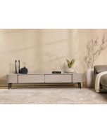 מזנון 200 ס"מ 2 מגירות MDF בגוון מוקה דגם ברודווי