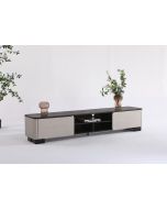 מזנון 200 ס"מ פורניר אלון בגוון שחור משולב אפור דגם פרנקלין