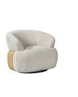 כורסא מסתובבת בד בגוון שמפניה דגם קיטו