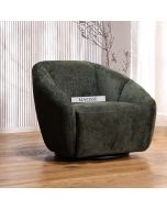 כורסא מסתובבת בד בגוון ירוק דגם סיאטל