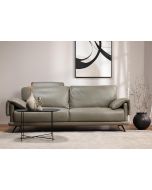 ספה תלת מושבית 220 ס"מ עור בגוון אפור דגם קנזו