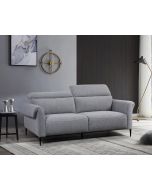 ספה תלת מושבית 240 ס"מ בד בגוון אפור דגם שרלוט