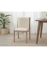 כסא פינת אוכל בד בגוון אבן דגם ניקו