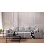 ספה תלת מושבית 260 ס"מ בד בגוון אפור דגם פיקולו