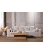 ספה תלת מושבית 300 ס"מ בד בגוון אבן דגם פיקולו