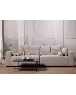 ספה תלת מושבית 300 ס"מ בד בגוון אפור בהיר דגם פיקולו