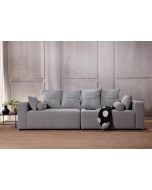 ספת רביצה תלת מושבית 280 ס"מ בד בגוון אפור כחול דגם פיקולו