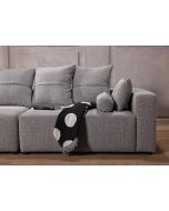 ספה תלת מושבית 260 ס"מ בד בגוון אפור כחול דגם פיקולו