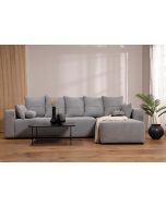 ספת רביצה פינתית ימין 200*300 ס"מ בד אפור דגם פיקולו