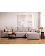 ספת רביצה פינתית ימין 200*300 ס"מ בד אפור בהיר דגם פיקולו