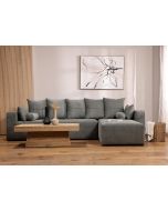 ספת רביצה פינתית ימין 200*300 ס"מ בד אפור כהה דגם פיקולו