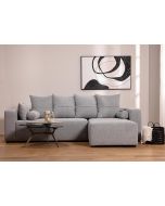 ספת רביצה פינתית ימין 180*260 ס"מ בד אפור דגם פיקולו