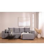 ספת רביצה פינתית ימין 180*260 ס"מ בד אפור כחול דגם פיקולו