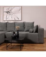 ספת רביצה פינתית שמאל 180*260 ס"מ בד אפור כהה דגם פיקולו