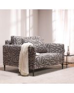 כורסא בד בגוון אפור/שחור דגם נורי