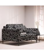 כורסא בד בגוון שחור/לבן דגם נורי