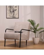 כורסא בד בגוון אבן דגם פרדי